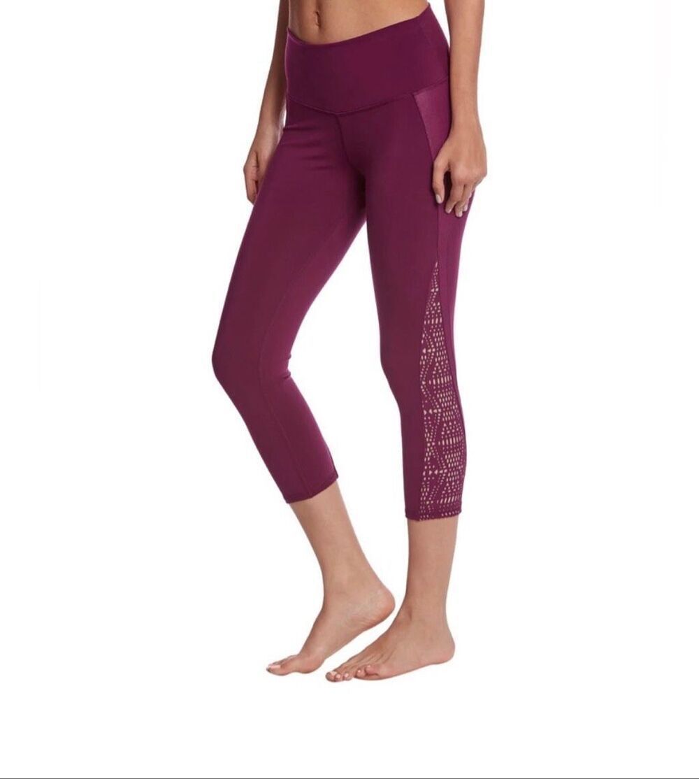 Alo Yoga High Waisted Patina Yoga Pants Activewear Leggings Capris Purple Small
